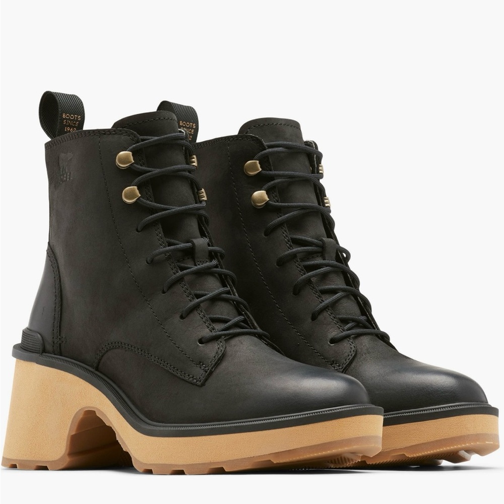 SOREL Hi-Line Waterproof Black Combat boots size 8